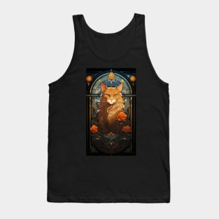 Art Nouveau Ginger Tiger Tank Top